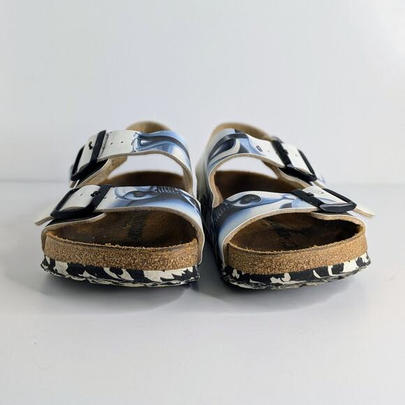Birkenstock Sandals Milano Star Wars EU 38 White Black Storm Trooper Leather - Picture 4 of 15